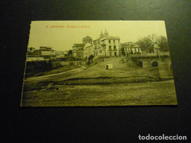 Postales: GRANADA EL DARRO Y EL GENIL - Foto 1