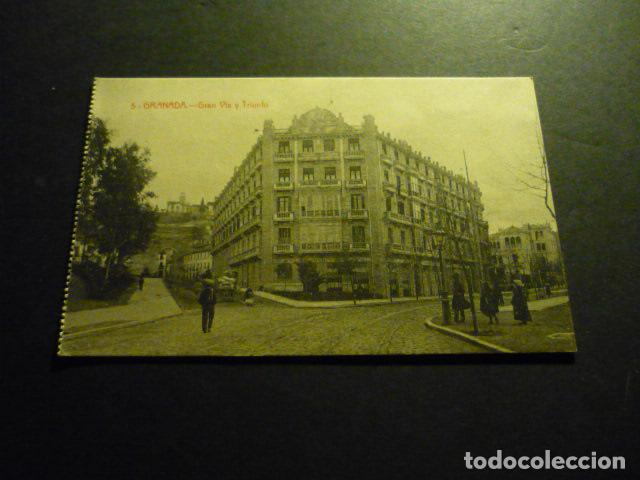 Postales: GRANADA GRAN VIA Y TRIUNFO - Foto 1