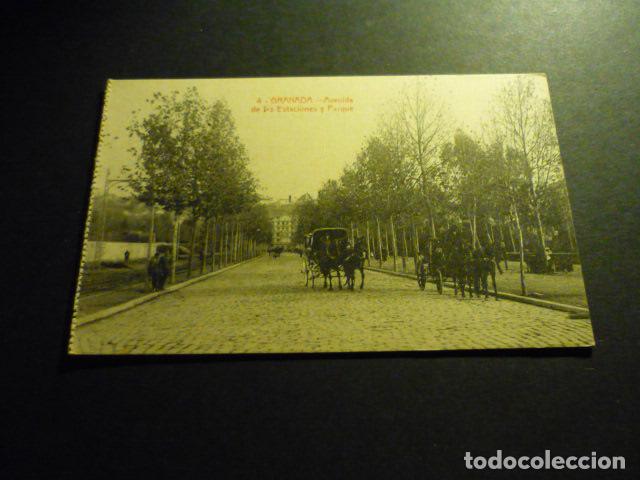 Postales: GRANADA AVENIDA DE LAS ESTACIONES Y PARQUE - Foto 1