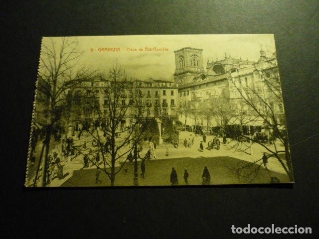 Postales: GRANADA PLAZA DE BIB RAMBLA - Foto 1