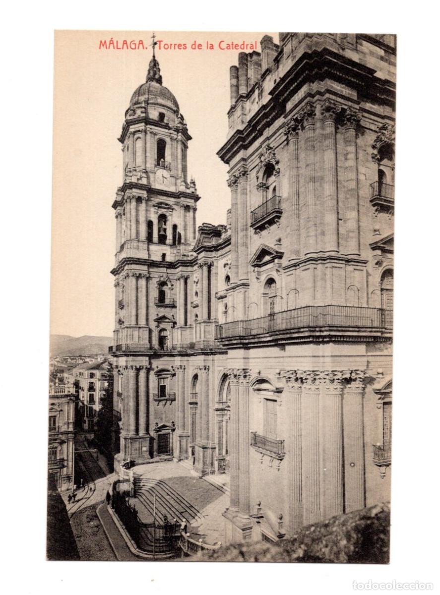 Postales: M&Aacute;LAGA.- TORRES DE LA CATEDRAL. - Foto 1