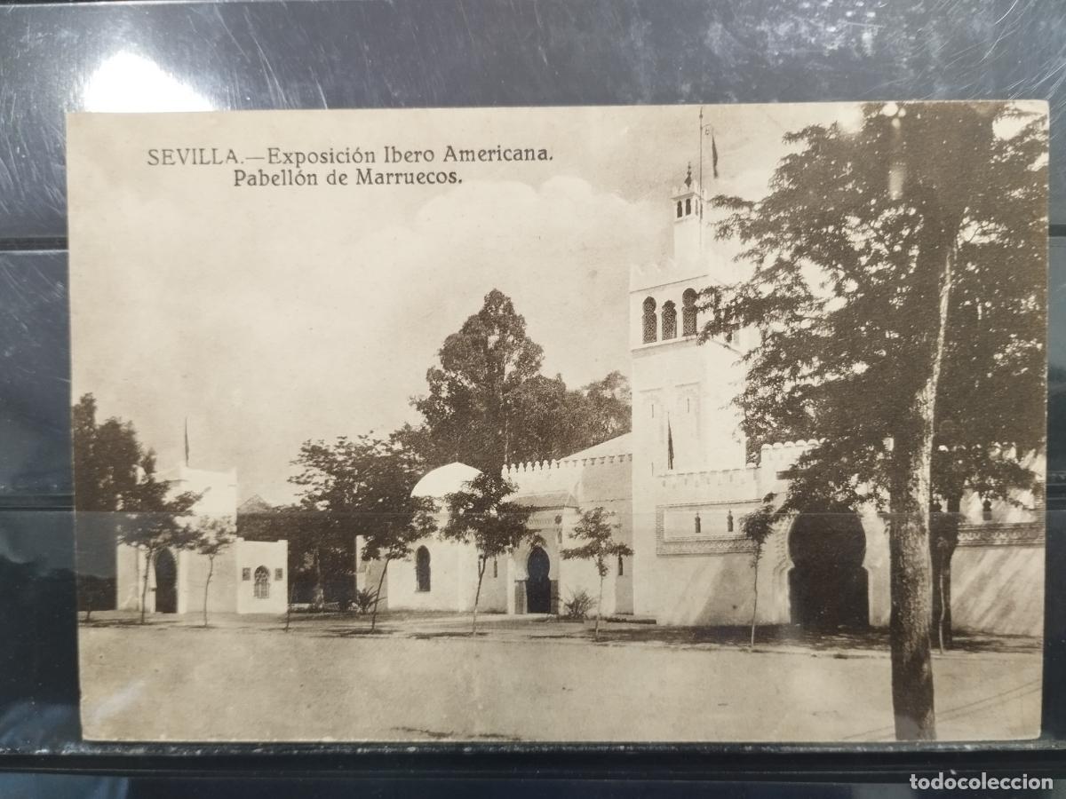 Postales: MA - ESPA&Ntilde;A. ANDALUCIA. SEVILLA. EXP. IBEROAMERICANA. PABELLON DE MARRUECOS. SIN CIRCULAR.