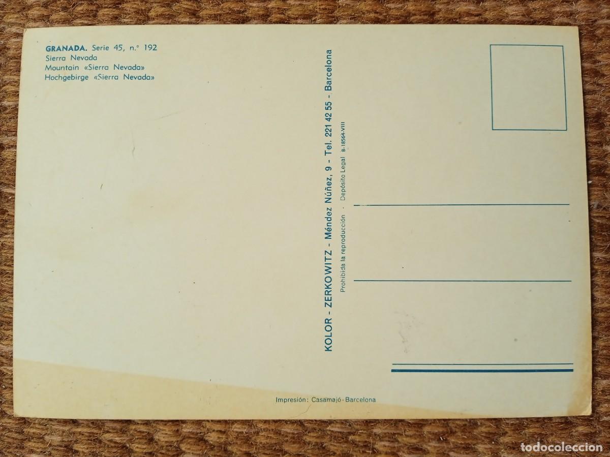Postales: SIERRA NEVADA - GRANADA - ED. ZERKOWITZ - Foto 2