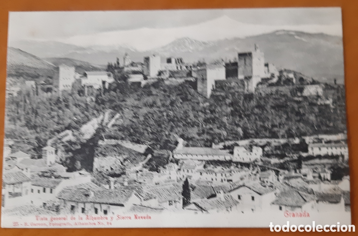 Postkarten: Postal Granada. Vista Alhambra y Sierra Nevada. Sin escribir. R8500