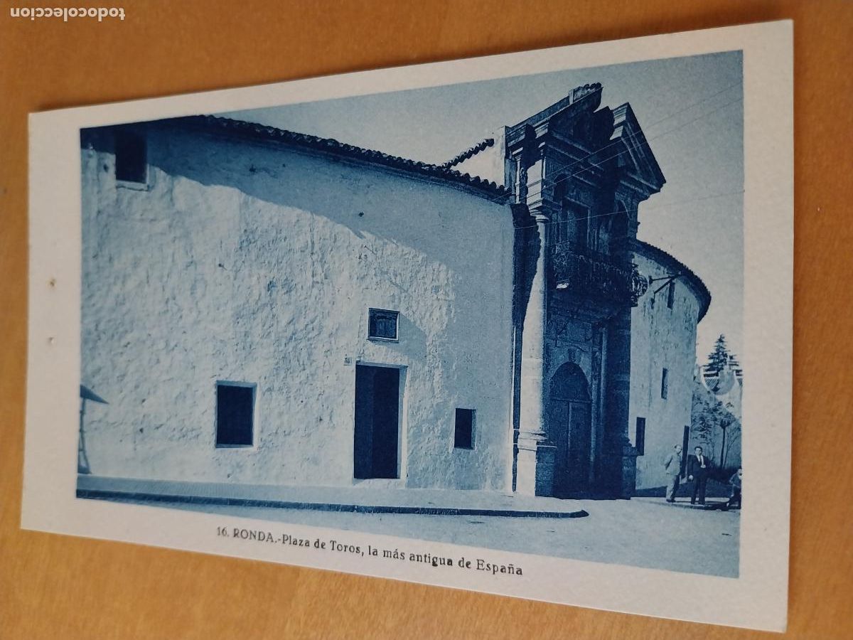 Postais: RONDA PLAZA TOROS MAS ANTIGUA ESPA&Ntilde;A ED ROISIN SC 16 AZULONA