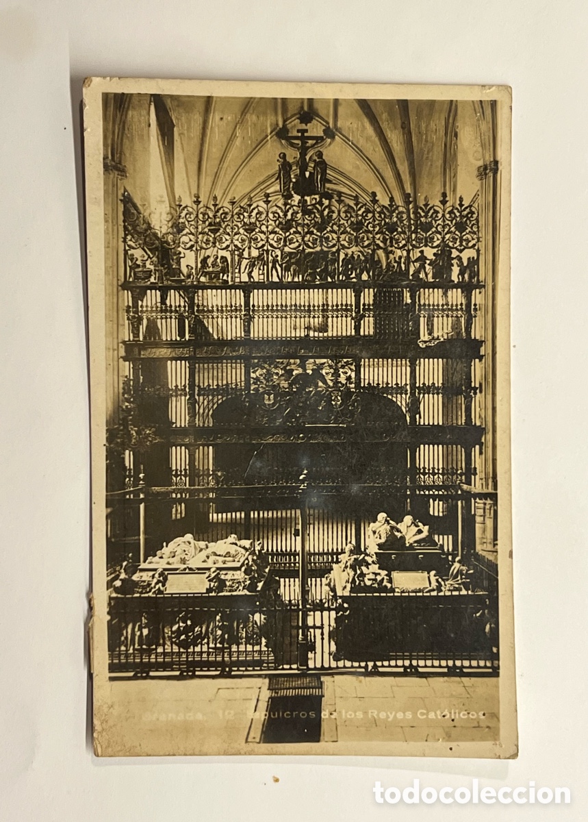 Postales: Granada 12 Sepulcro de los Reyes Cat&oacute;licos. Reverso Kodak Baldomero Martin. Regalo ayuntamiento