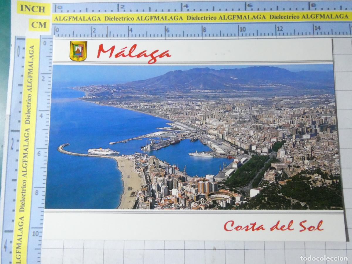 Postkarten: POSTAL DE M&Aacute;LAGA. A&Ntilde;O 1997. VISTA AEREA MALAGUETA PUERTO BARCO BUQUE COSTA CRUCEROS . 714