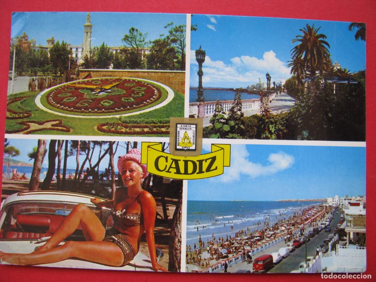 Postales: POSTAL DE CADIZ. VARIOS ASPECTOS DE LA CIUDAD. SUBIRATS CASANOVAS. CIRCULADA 1986.