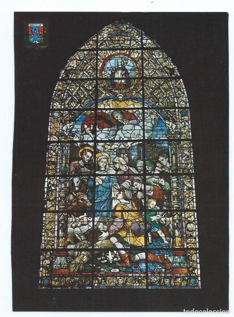 Postkarten: VIDRIERA (EL NACIMIENTO) - WINDDOW (THE NATIVITY).- CATEDRAL DE SEVILLA