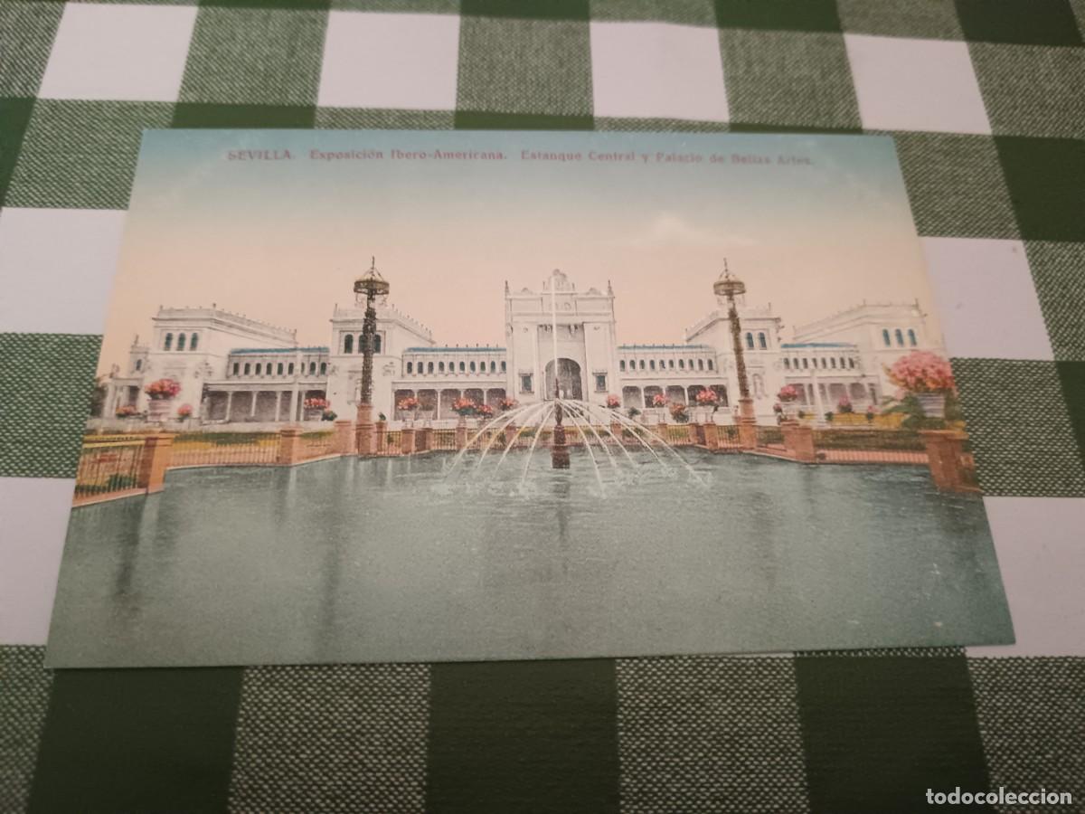 Postkarten: Replicas Postales Antiguas de Sevilla Exposici&oacute;n Iberoamericana &rdquo;Estanque Central y Palacio B. Arte&rdquo;