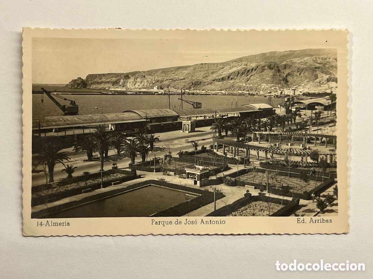 Cartes Postales: ALMER&Iacute;A. Postal No.14, Parque de Jos&eacute; Antonio. Edic., Arribas (h.1950?) circulada