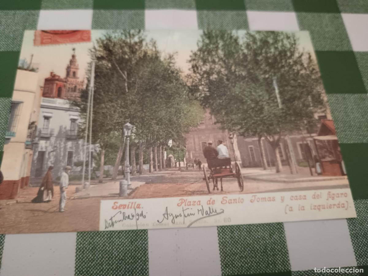 Cartes Postales: Magnifica Replicas Postales Antiguas de Sevilla &rdquo;Casa de Sto. Tom&aacute;s y casa de F&iacute;garo (a la izq)&rdquo;