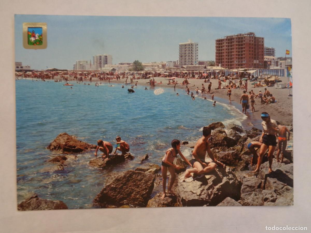 Cartoline: POSTAL DE TORRE DEL MAR ( COSTA DEL SOL, MALAGA ) : PLAYA DESDE EL ESPIGON . A&Ntilde;OS 60
