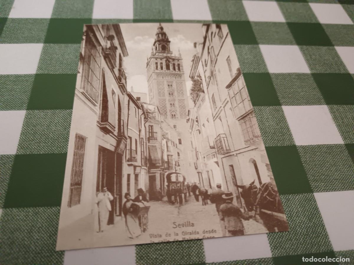 Postkarten: Magnifica Replicas Postales Antiguas de Sevilla- Vista de la Giralda desde la Calle Mateo Gago