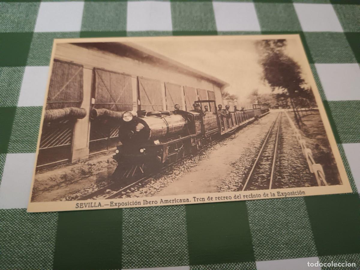 Postcards: Magnifica Replicas Postales Antiguas de Sevilla- Exposici&oacute;n Ibero Americana. Tren de Recreo