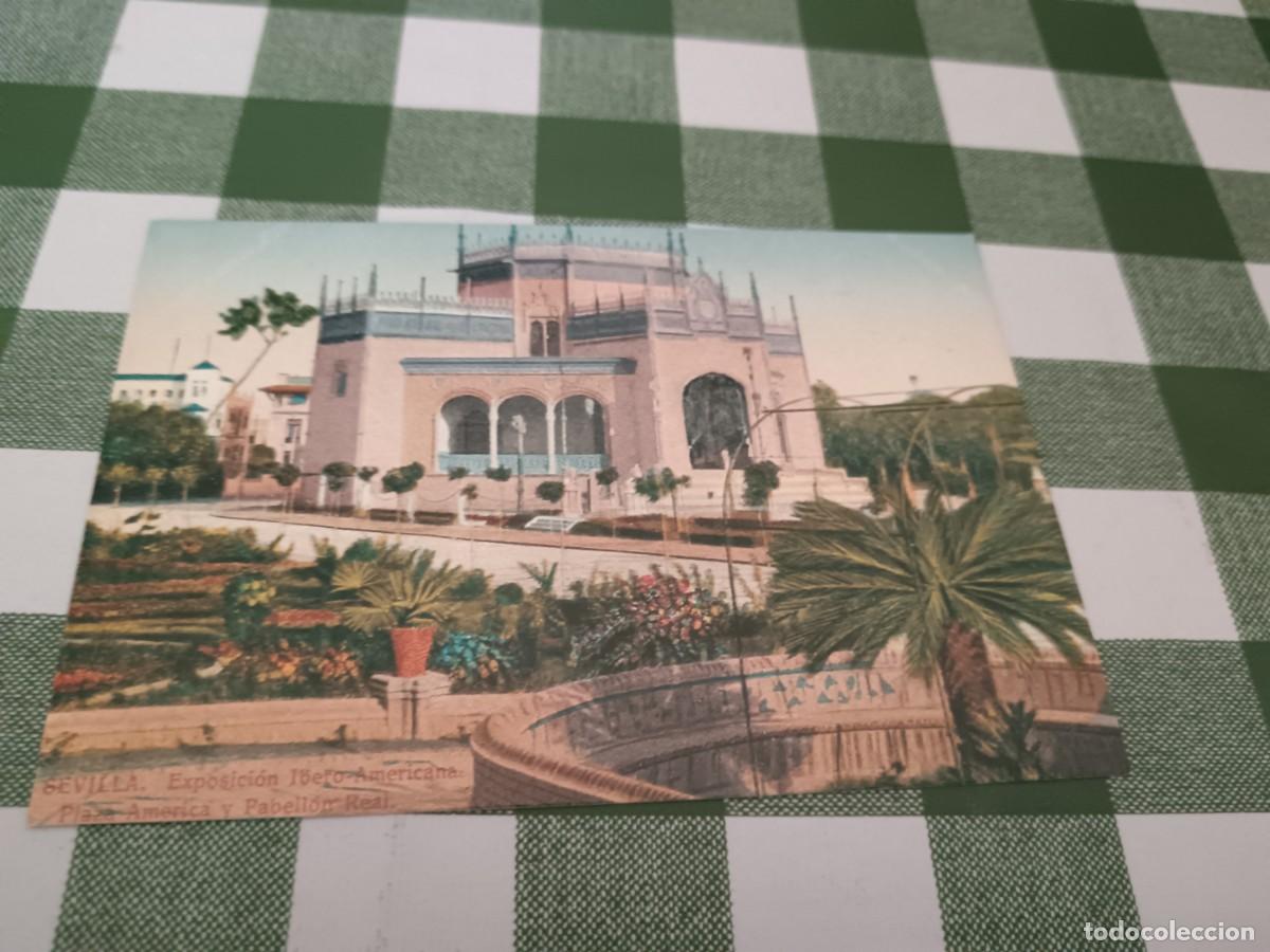 Postcards: Magnifica Replicas Postales Antiguas de Sevilla- Plaza Am&eacute;rica y Pabell&oacute;n Real