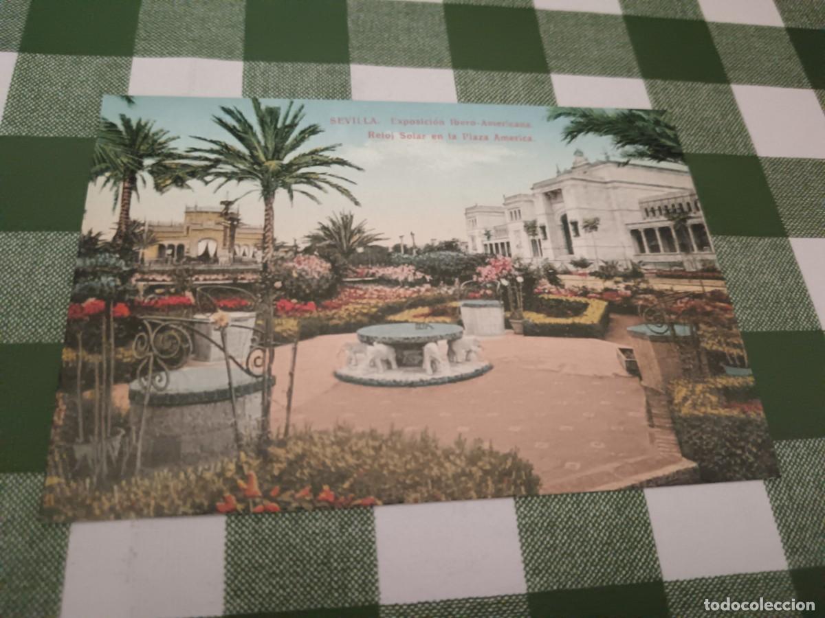 Postcards: Magnifica Replicas Postales Antiguas de Sevilla- Reloj Solar en la Plaza Am&eacute;rica
