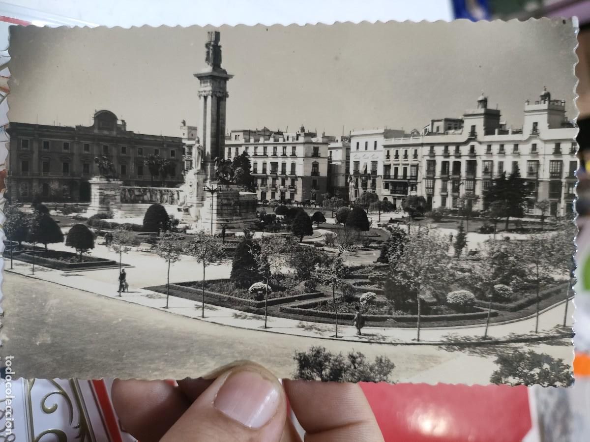 Cartes Postales: Postal CADIZ Plaza de Espa&ntilde;a y Monumento de las Cortes N 19 SICILIA SC