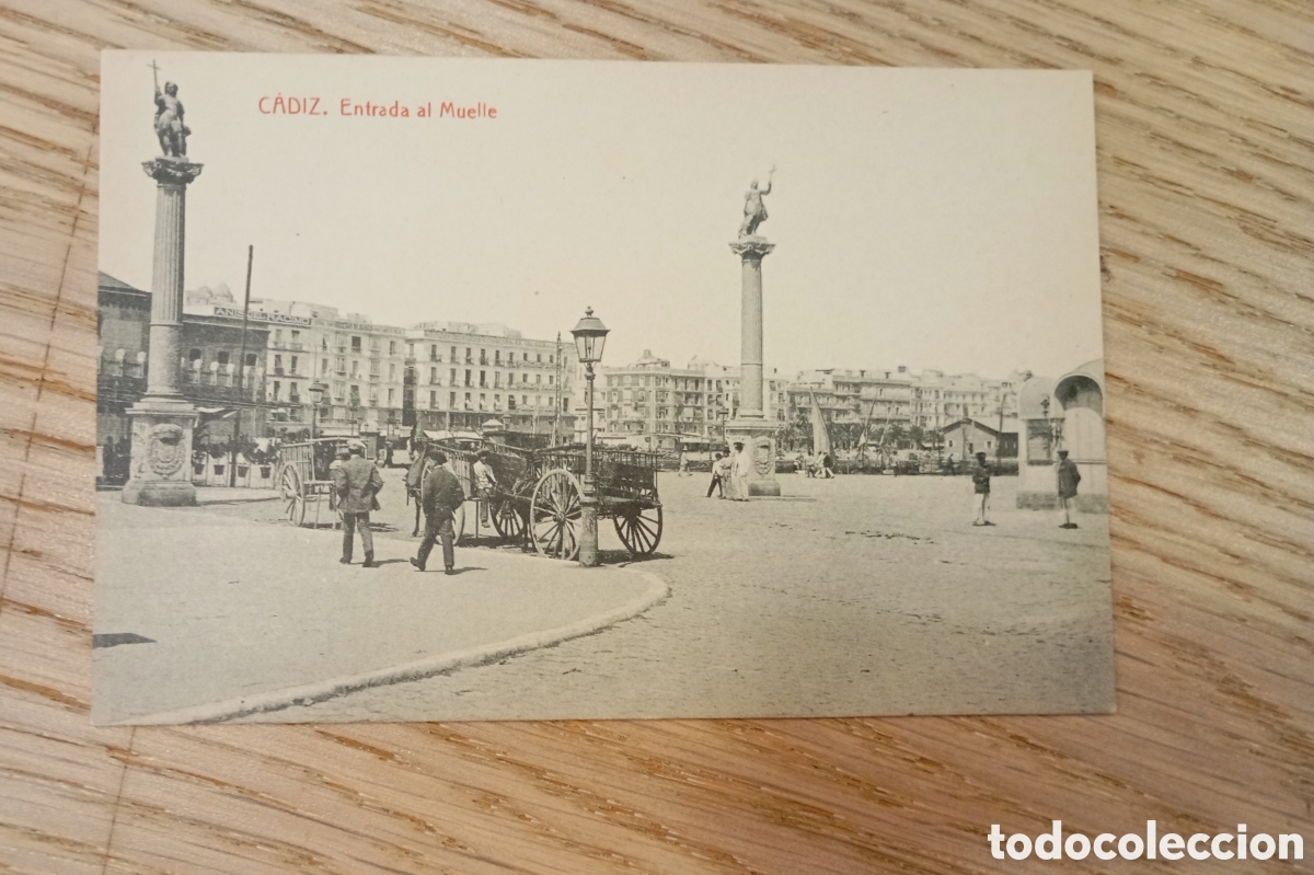 Postkarten: C&Aacute;DIZ - ENTRADA AL MUELLE - FOTOTIPIA THOMAS, BARCELONA