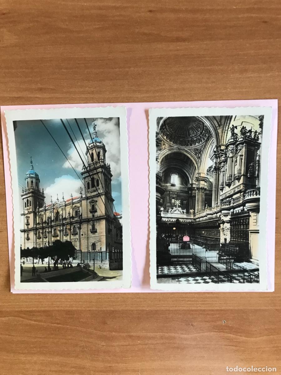 Postkarten: Lote de 2 postales de la Catedral de Ja&eacute;n, coloreadas.