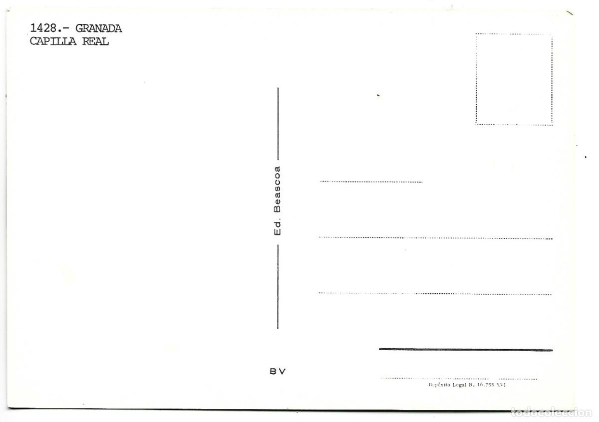 Postales: CAPILLA REAL.- GRANADA - Foto 2
