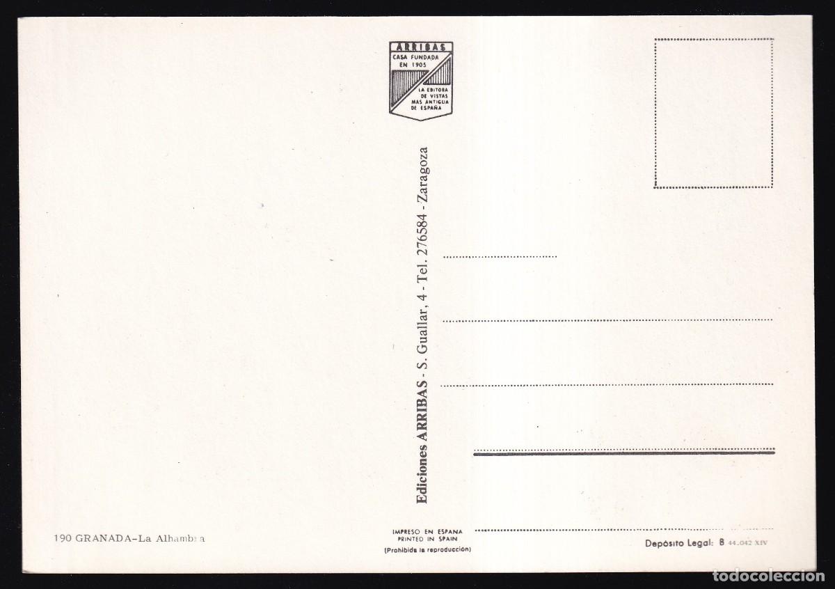 Postales: Granada. Ed. Arribas n&ordm; 190. Nueva. - Foto 2