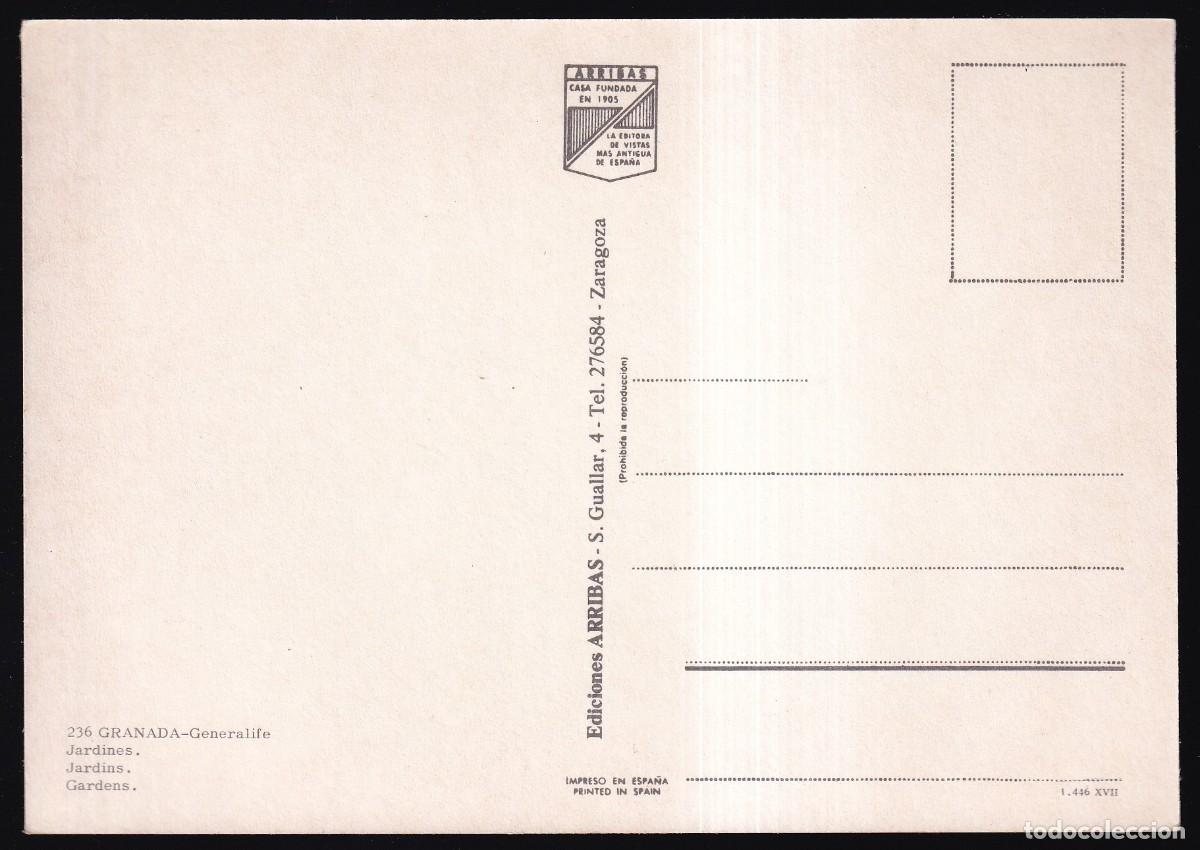 Postales: Granada. Ed. Arribas n&ordm; 236. Nueva. - Foto 2