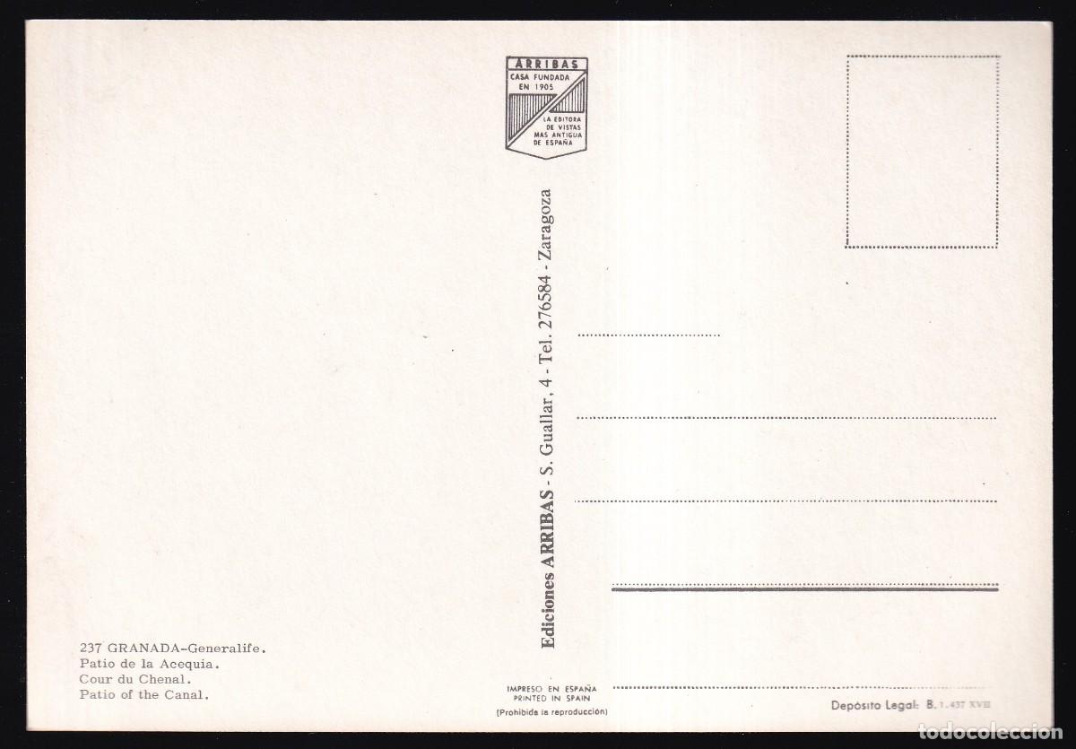 Postales: Granada. Ed. Arribas n&ordm; 237. Nueva. - Foto 2