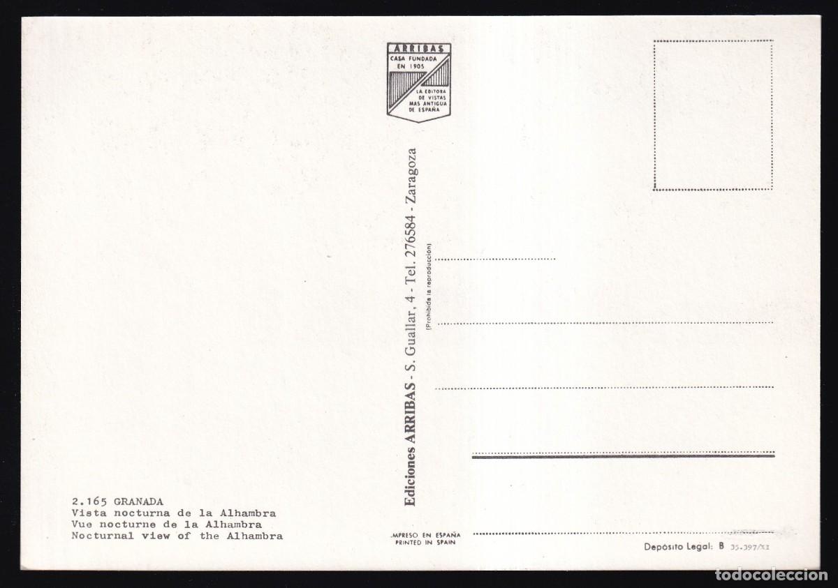 Postales: Granada. Ed. Arribas n&ordm; 2165. Nueva. - Foto 2