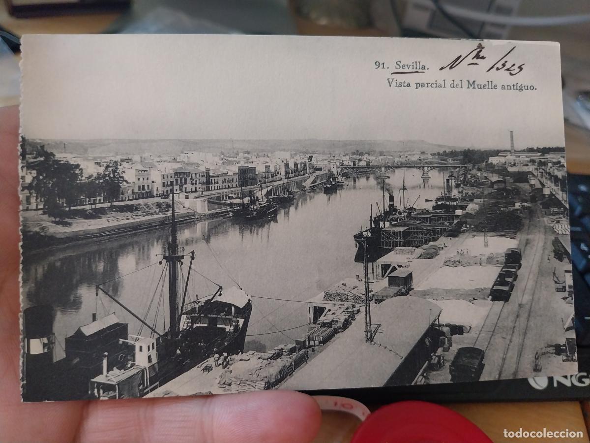 Postais: MUELLE ANTIGUO SEVILLA ED M BARREIRO N&ordm; 91 ANIMADA ORIGINAL ESTIBADORES TRABAJADORES