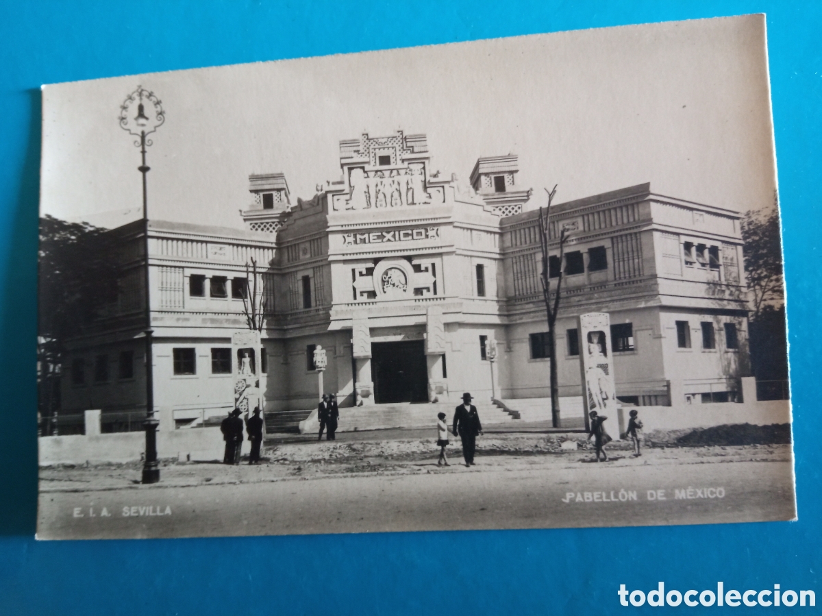 Postkarten: Antigua postal fotograf&iacute;ca, Pabell&oacute;n de M&eacute;xico, Exposici&oacute;n Ibero Americana Sevilla
