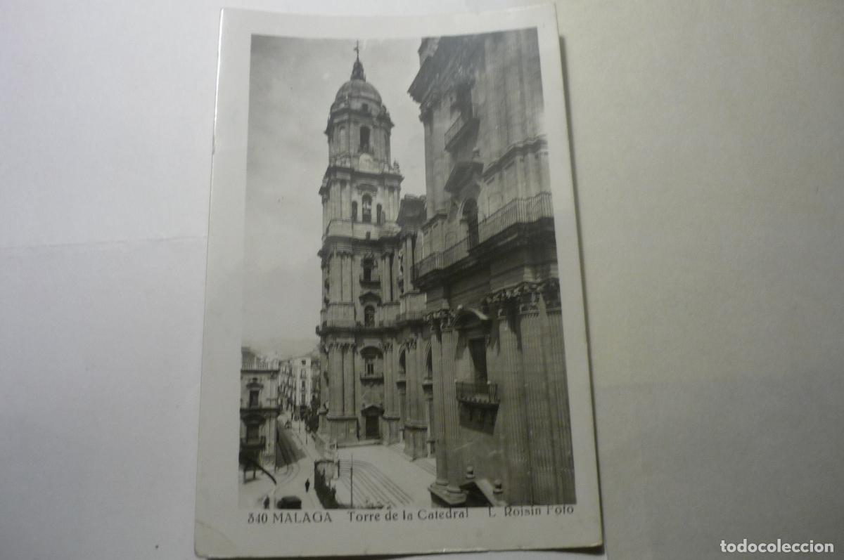 Cartoline: POSTAL MALAGA CATEDRAL TORRE CIRCULADA CM