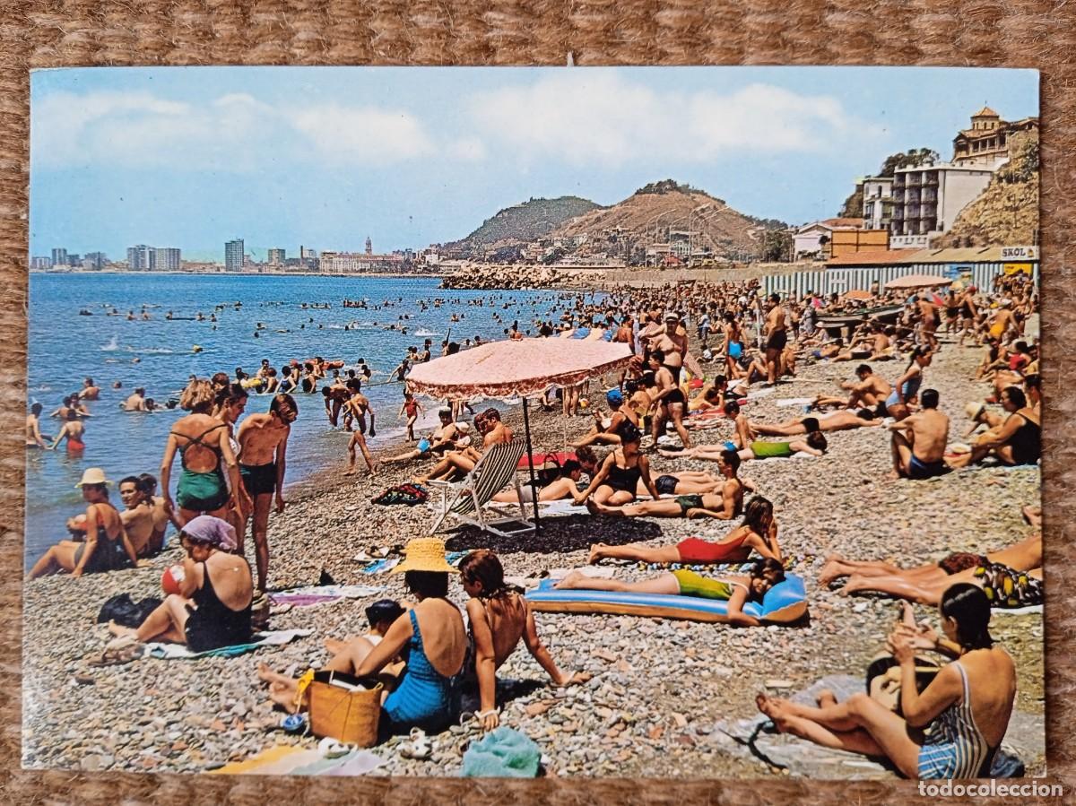 Postales: MALAGA - PLAYA DE LOS BA&Ntilde;OS DEL CARMEN - GARCIA GARRABELLA