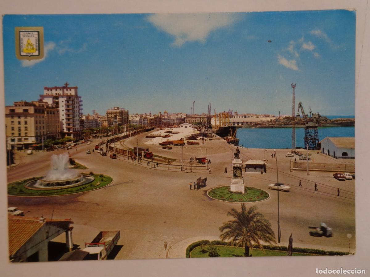 Postais: POSTAL DE CADIZ : VISTA PARCIAL DEL MUELLE . A&Ntilde;OS 60