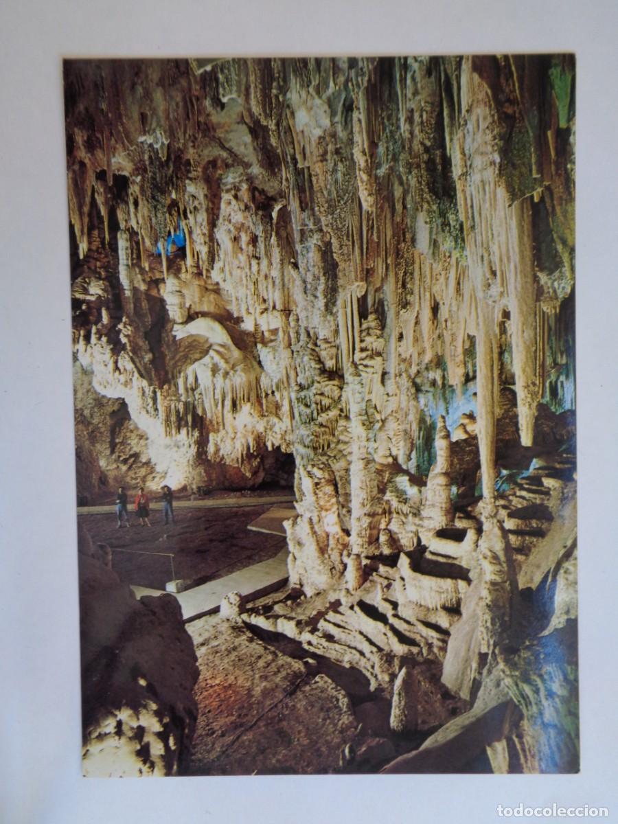 Postais: POSTAL DE LA CUEVA DE NERJA ( MALAGA ): SALA DE LA CASCADA . A&Ntilde;OS 60