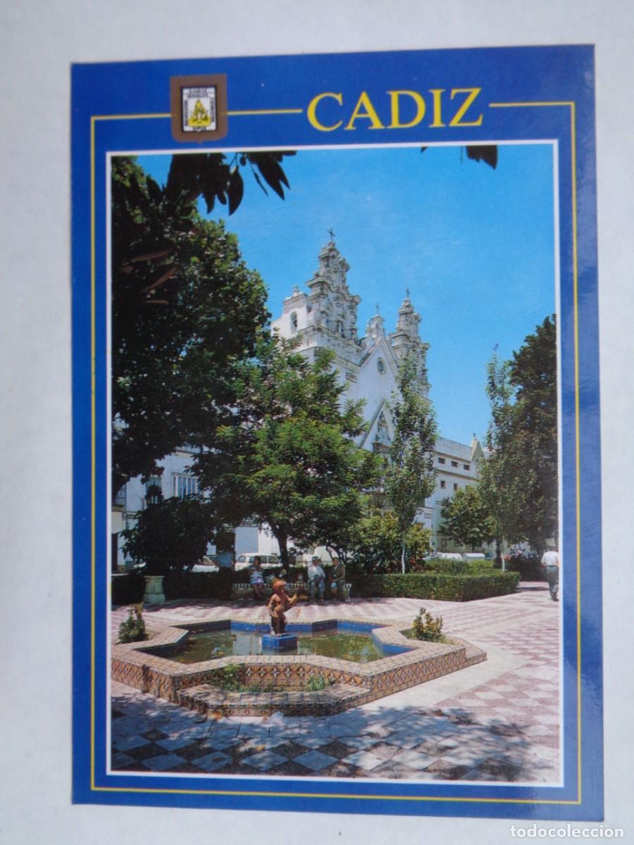 Cartoline: POSTAL DE CADIZ : ALAMEDA APODACA , IGLESIA NTRA. SRA. DEL CARMEN