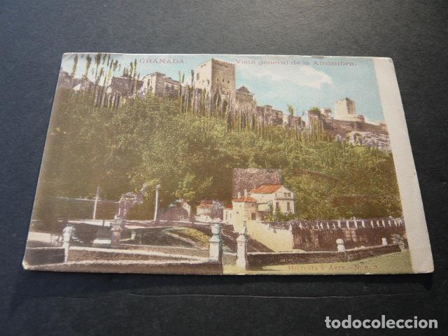 Postales: GRANADA VISTA GENERAL DE LA ALHAMBRA - Foto 1