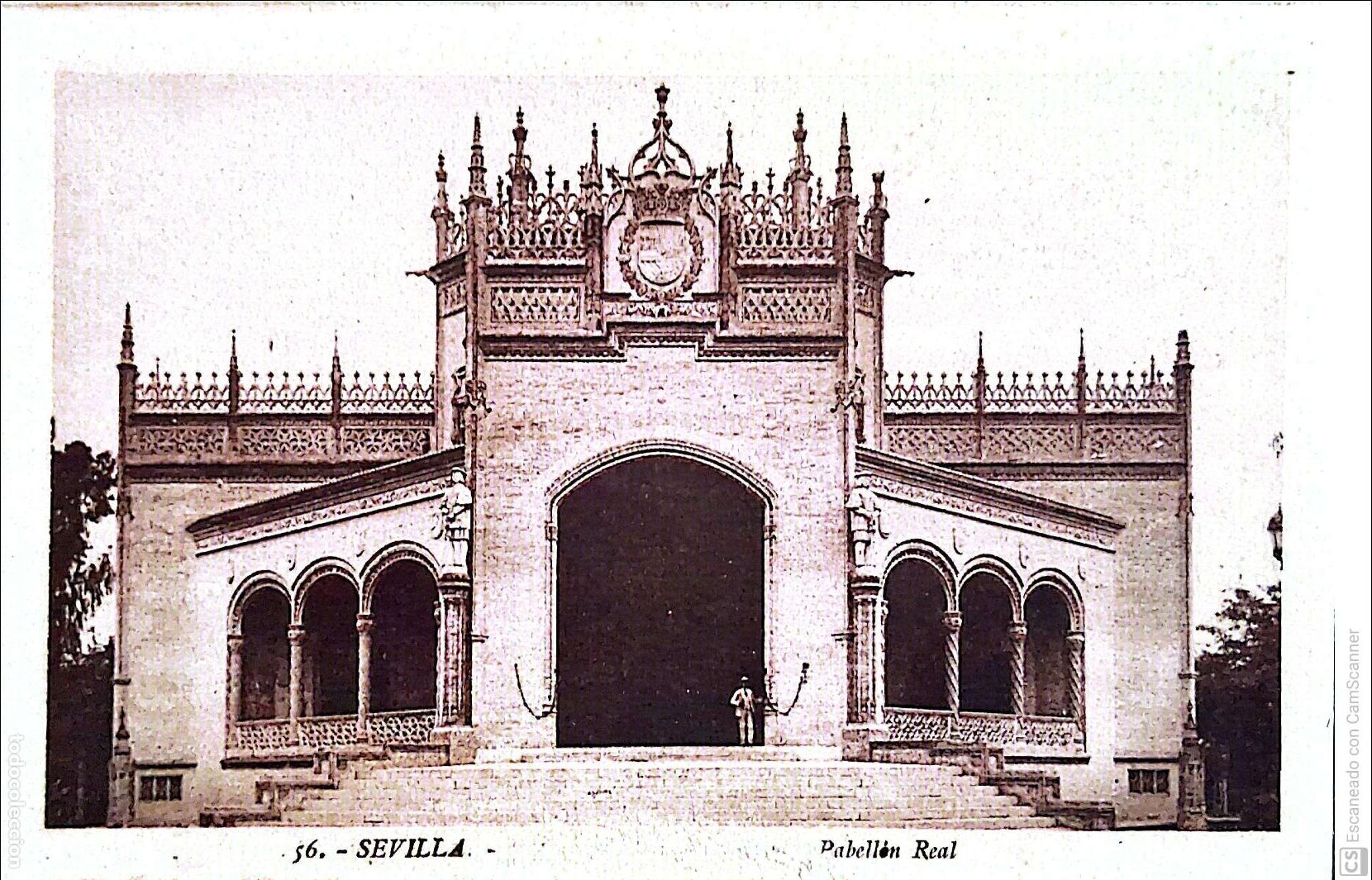 Cartes Postales: Sevilla. 56 Pabell&oacute;n Real. Roisin. Nueva. Sepia.