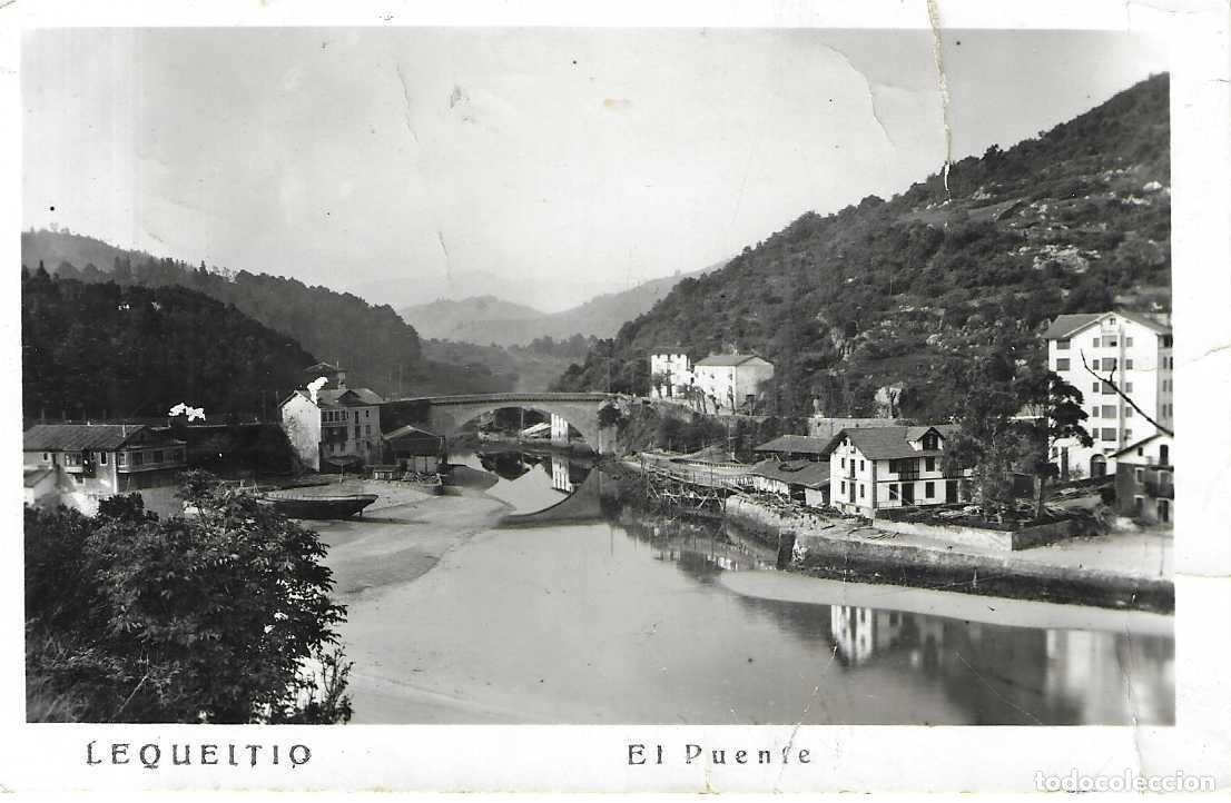 Postales: LEQUEITO - EL PUENTE - CIRCULADA 1953 - Foto 1