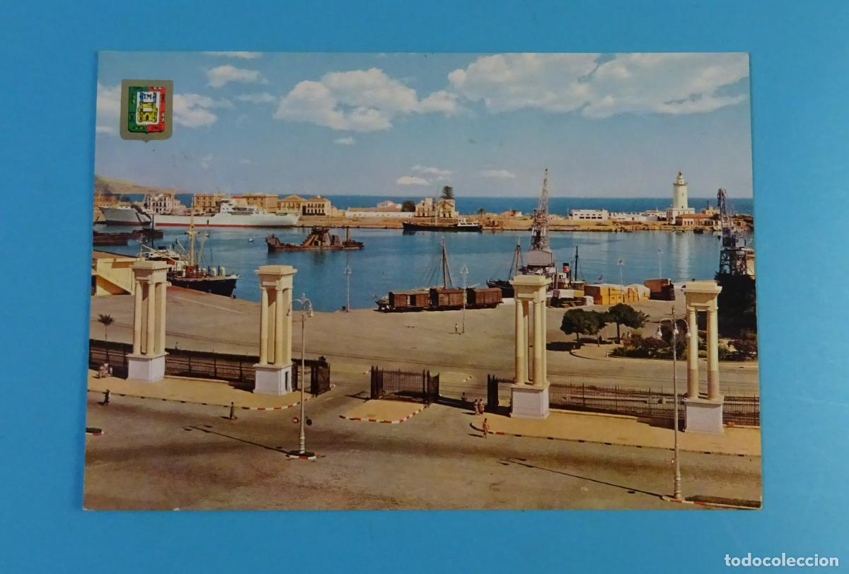 Cartoline: POSTAL ENTRADA AL PUERTO. M&Aacute;LAGA