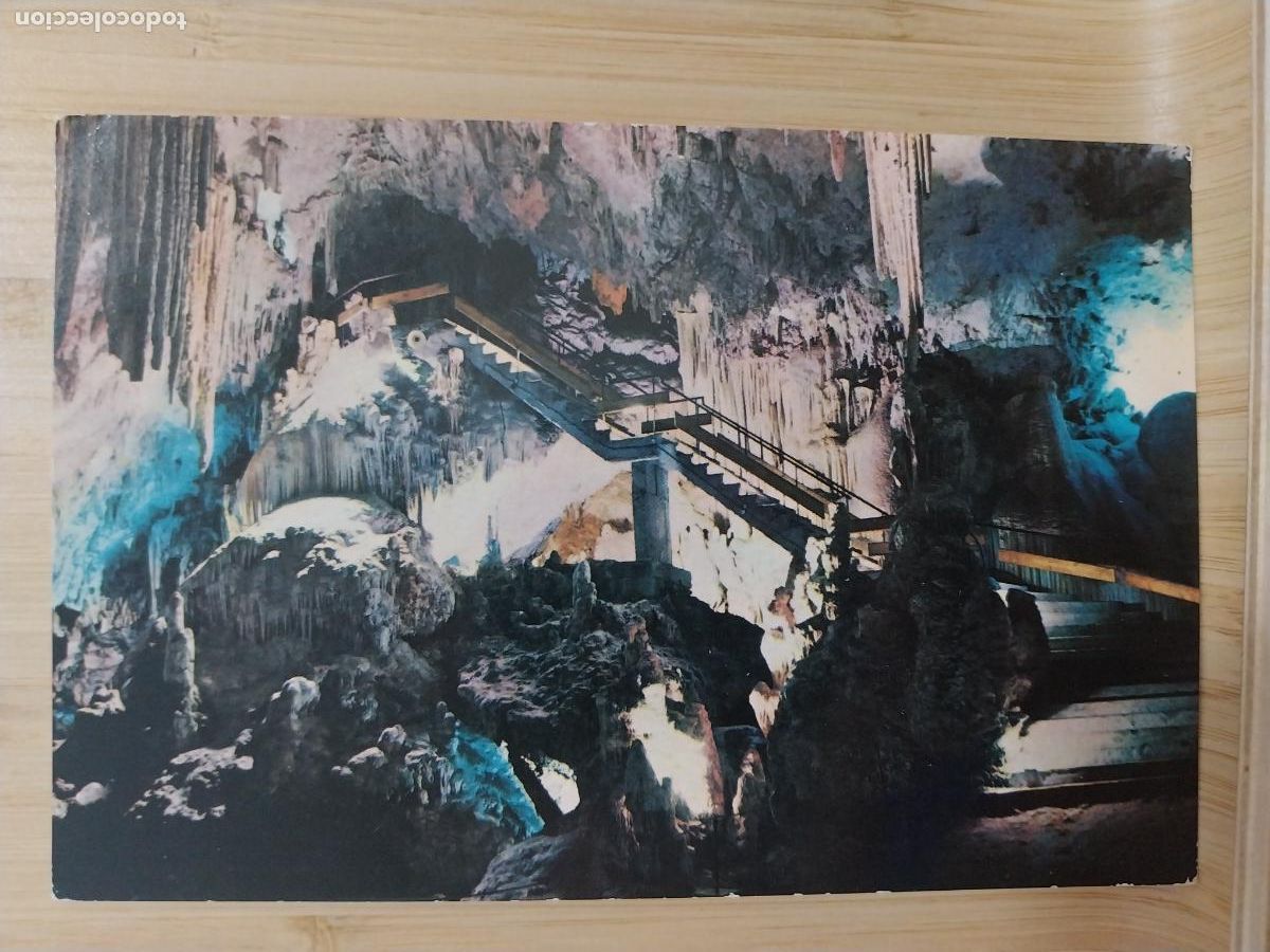 Postcards: CUEVA NERJA BAJADA SALA CASCADA MALAGA ED FOTOS E ORTEGA 9 SC ORIGINAL