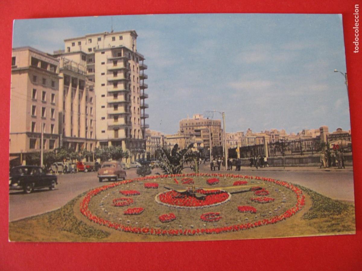 Cartoline: POSTAL DE CADIZ. AVENIDA DE CARRANZA Y RELOJ DE FLORES. PAPELERIA ALFA. 1962