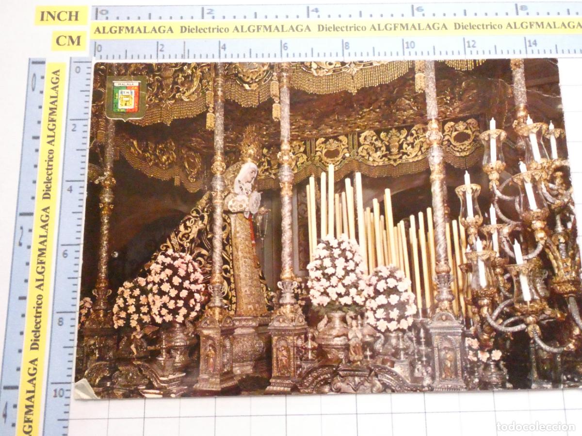 Cartoline: POSTAL DE M&Aacute;LAGA. A&Ntilde;O 1967. MAR&Iacute;A SANT&Iacute;SIMA DE LOS DOLORES 69 ESCUDO ORO. 1302