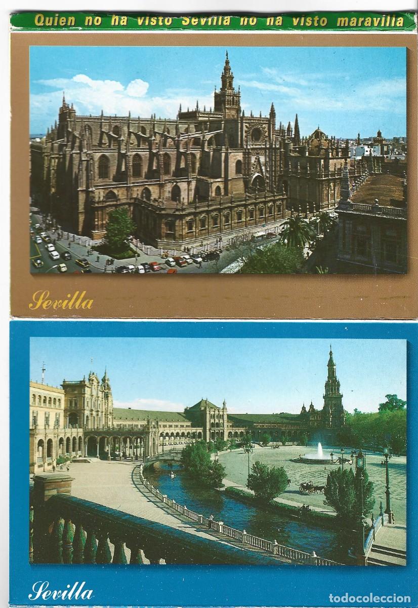 Postales: LIBRO FLEXO CON 16 VISTAS DE SEVILLA - Foto 3