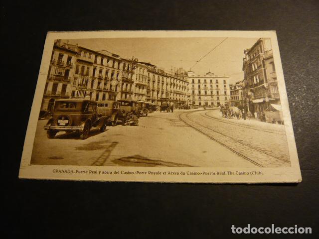 Postales: GRANADA PUERTA REAL Y ACERA DEL CASINO - Foto 1