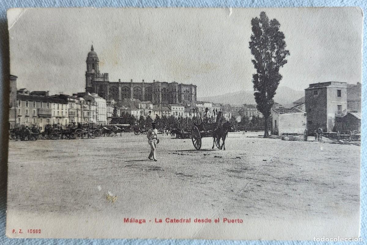 Postales: M&Aacute;LAGA LA CATEDRAL DESDE EL PUERTO - Foto 1