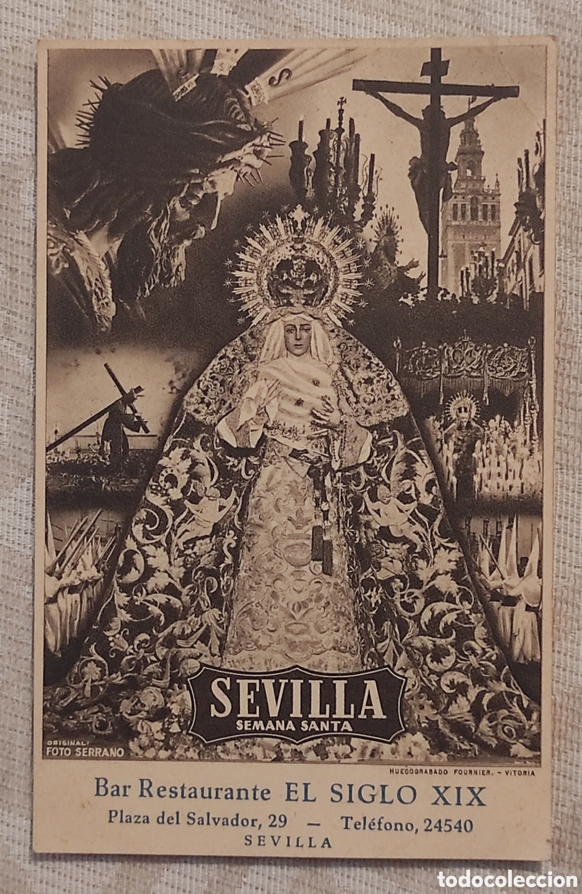 Postales: POSTAL SEVILLA - BAR RESTAURANTE EL SIGLO XIX -
