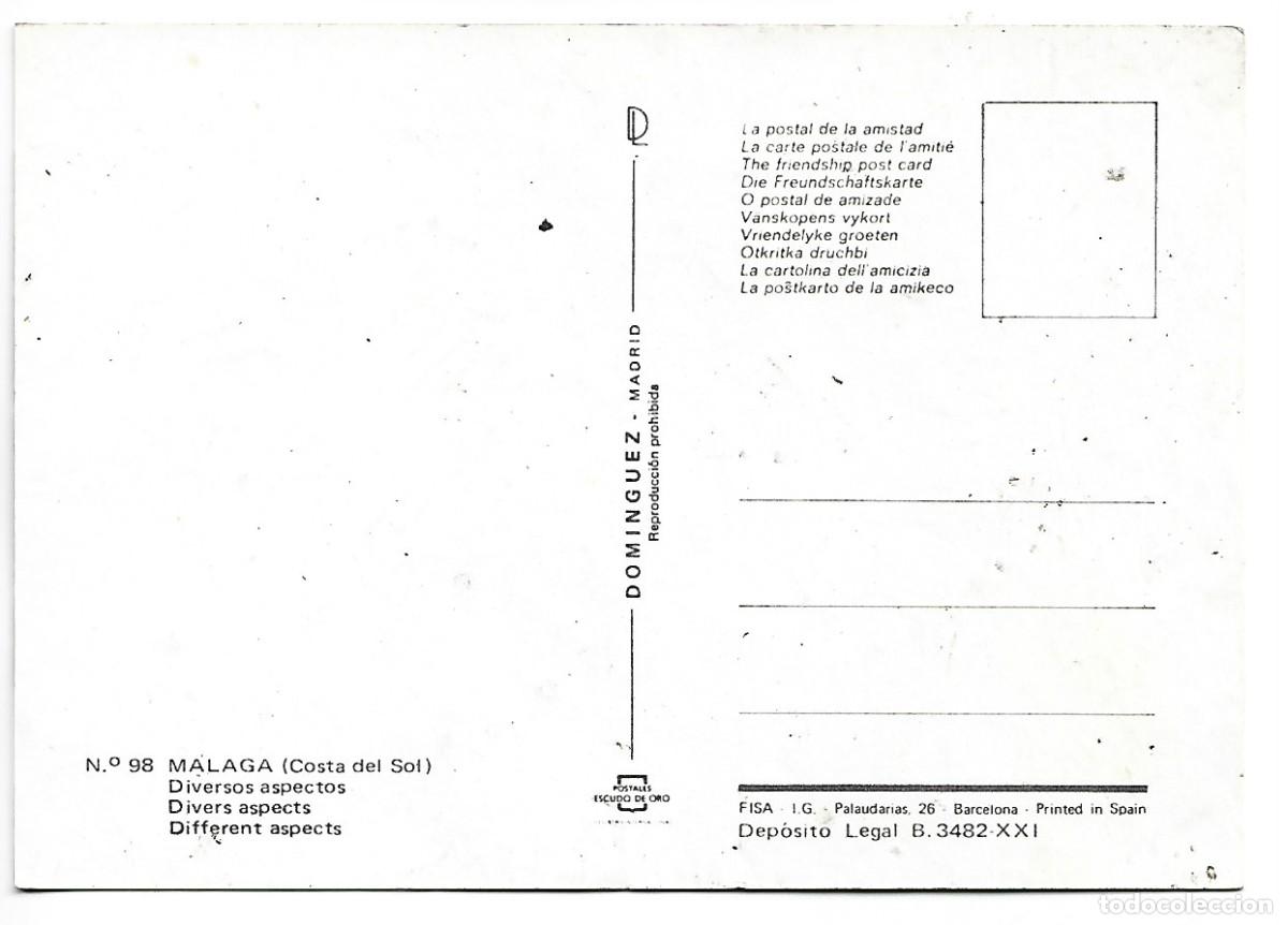 Postales: DIVERSOS ASPECTOS / DIFFERENT ASPECTS.- MALAGA - Foto 2