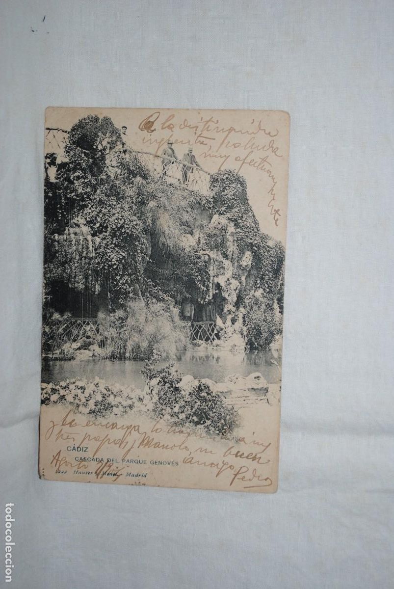 Postales: CADIZ , CASCADA DEL PARQUE GENOVES - Foto 1