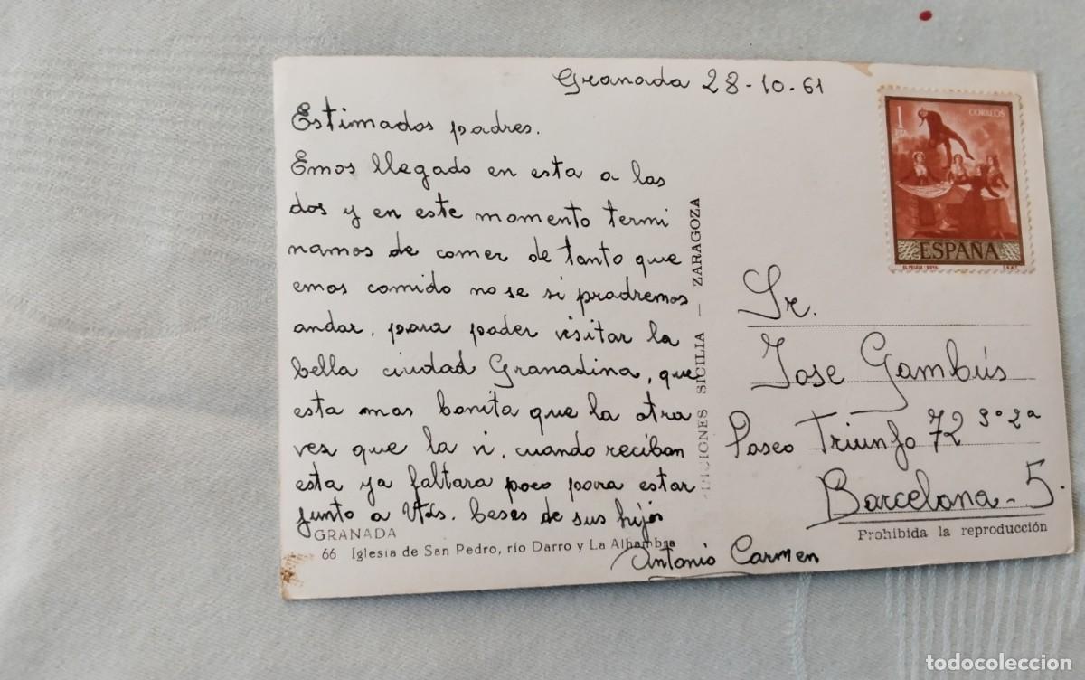 Postales: GRANADA , POSTAL ANTIGUA , BLANCO Y NEGRO - Foto 3